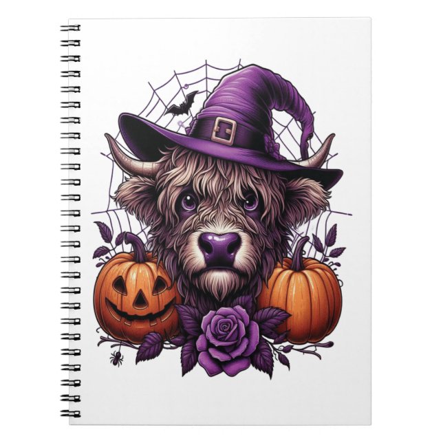 Cuaderno Vaca Halloween de Witch Highland (Frente)