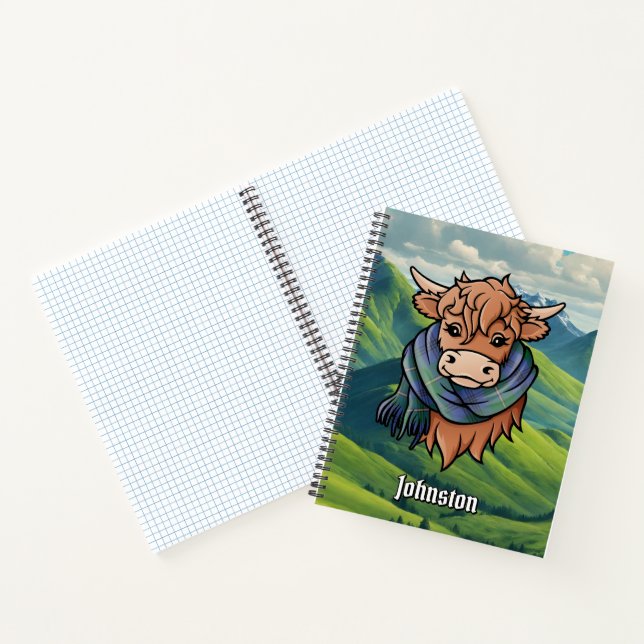 Cuaderno Vaca Highland con Johnston Tartan (Interior)