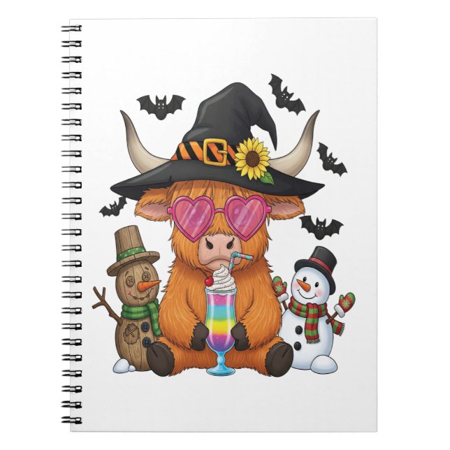 Cuaderno Vaca Highland de Halloween (2) (Frente)