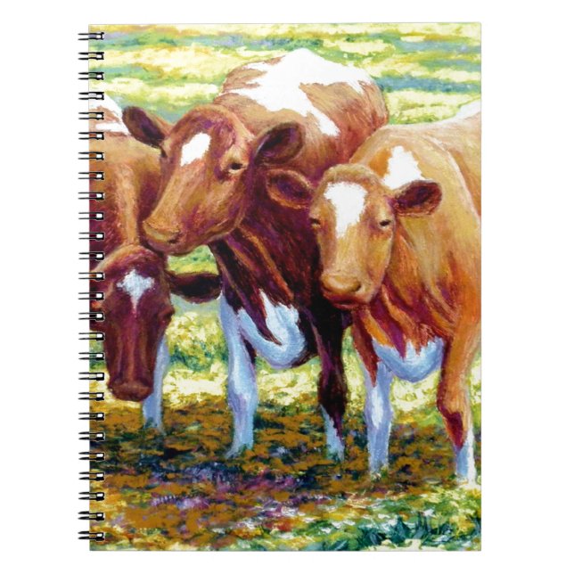 Cuaderno Vaca lechera de las vacas en imagen de la pintura (Frente)