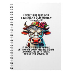 Cuaderno Vaca, no me convertí en una mujer vieja y grosera