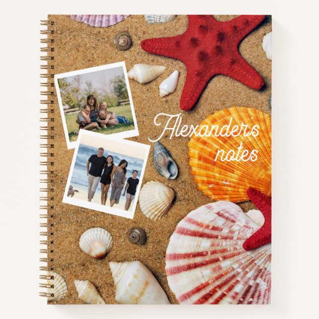 Cuaderno Vacaciones costeras marinas tropicales en el océan (Anverso)