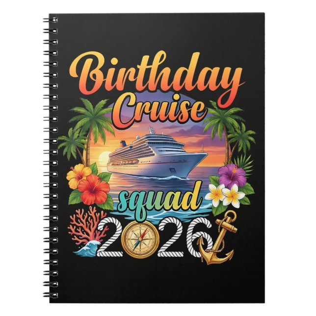 Cuaderno Vacaciones de cumpleaños en crucero (Frente)