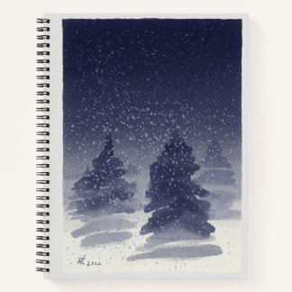 Cuaderno Vacaciones de invierno de color acuático