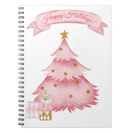 Cuaderno Vacaciones de invierno rosadas para niños vacacion