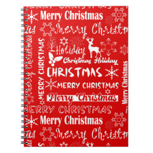 Cuaderno vacaciones de navidades, patrón de Navidades, invi