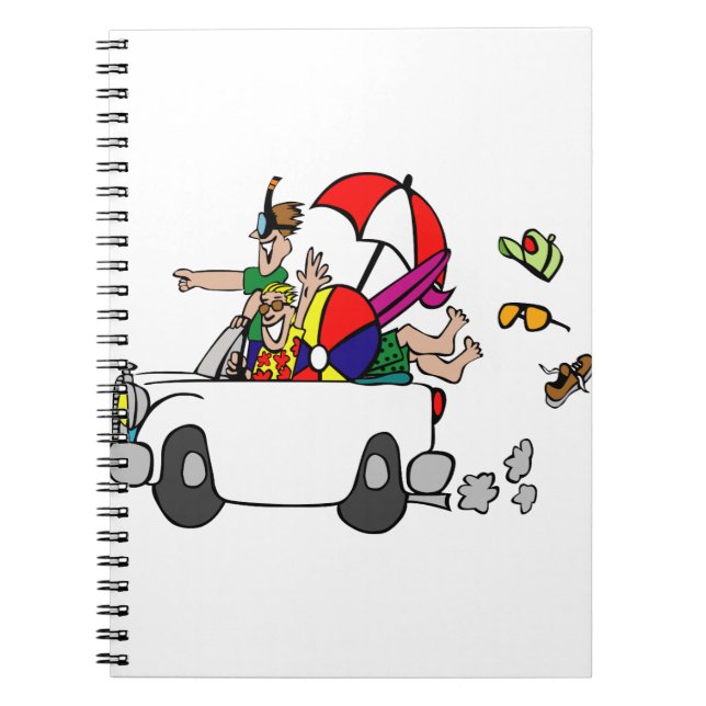 Cuaderno vacaciones de personalizado de viajes divertidos (Frente)