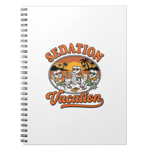 Cuaderno Vacaciones de Sedación Diseño de Camiseta de Humor