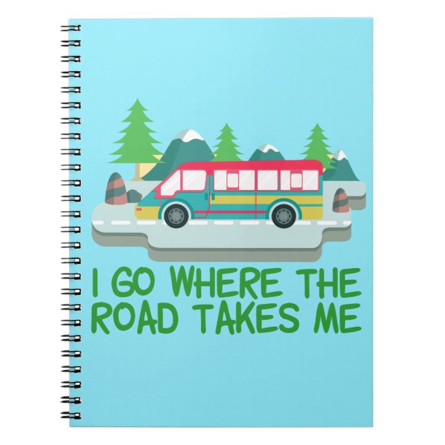Cuaderno Vacaciones de viaje por carretera RV para viajeros (Frente)