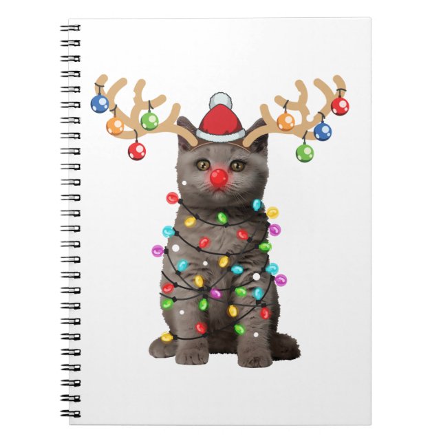 Cuaderno Vacaciones divertidas de gatos cortos británicos (Frente)