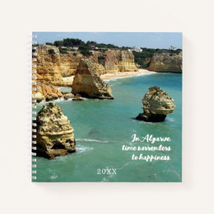 Cuaderno Vacaciones en la playa de Algarve en Portugal