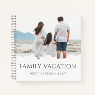 Cuaderno Vacaciones Familiares Elegantes   Foto de Viaje Fa