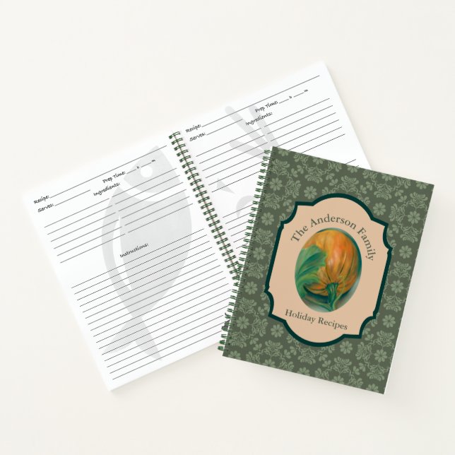 Cuaderno Vacaciones otoñales personalizadas de calabaza y h (Interior)