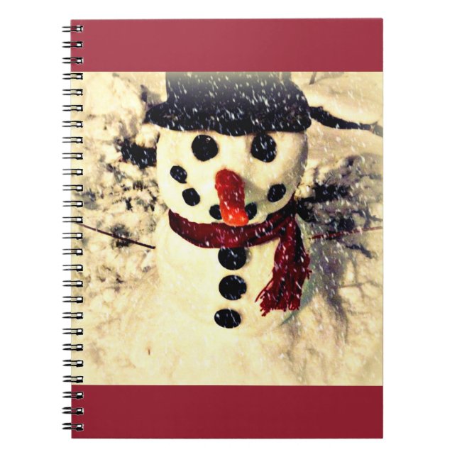Cuaderno Vacaciones que dejen que nieve Adorable Snowman (Frente)