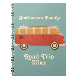 Cuaderno Vacaciones Retro Sixties Van Family Road Trip