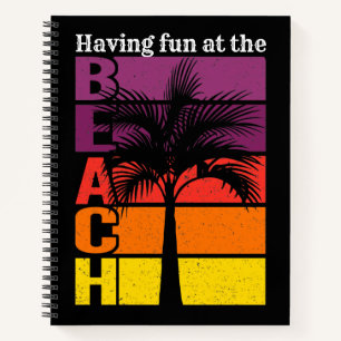Cuaderno Vacaciones veraniegas divertidas en el retro de la