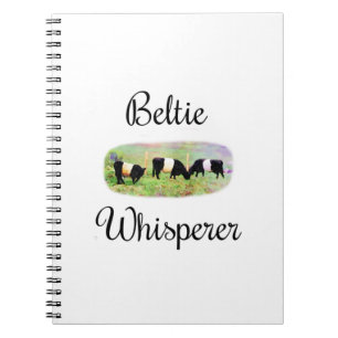 Cuaderno Vacas divertidas para el ganado gay Beltie Whisper