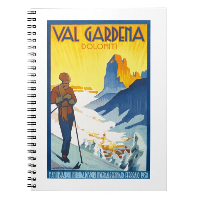Cuaderno Val Gardena Dolomiti vintage ad (Frente)