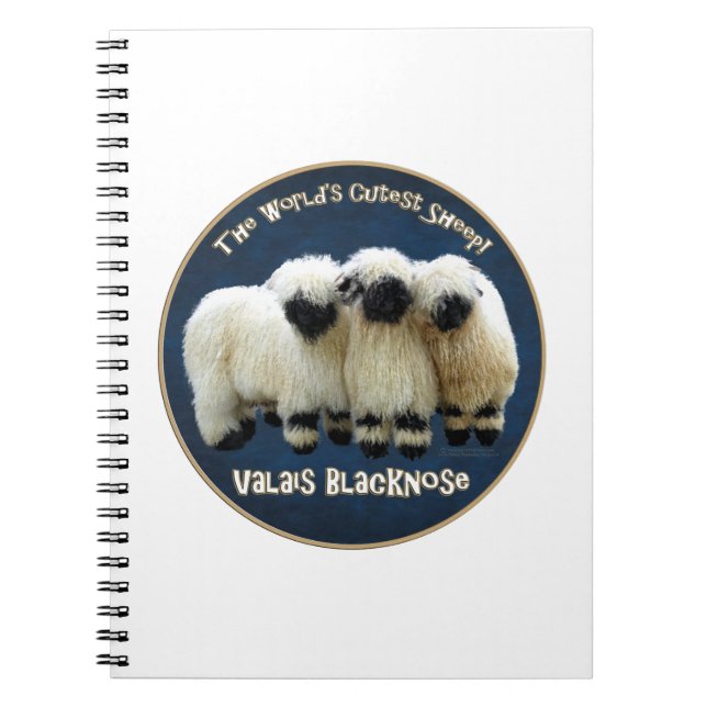 Cuaderno ¡Valais Blacknose - la oveja más linda del mundo! (Frente)