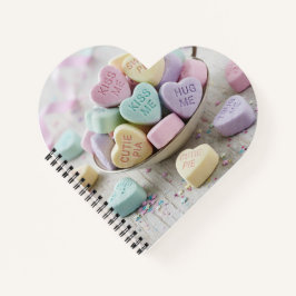 Cuaderno Valentine Candy SweetHearts adorable Heart shaped