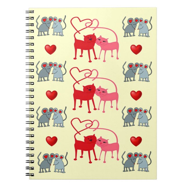 Cuaderno Valentine Cats Notebook (Frente)