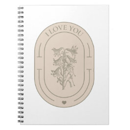 Cuaderno Valentine - Flor de época - Regalo para Novia