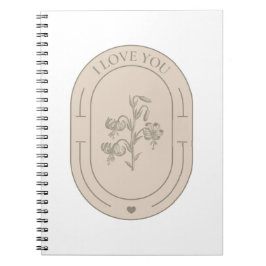 Cuaderno Valentine - Flor de época - Regalo para Novia