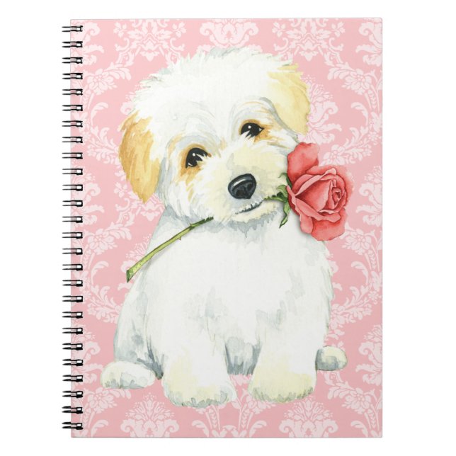 Cuaderno Valentine Rosa Coton de Tulear (Frente)