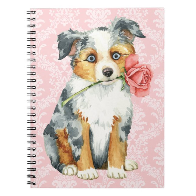 Cuaderno Valentine Rosa Mini Pastor Americano (Frente)