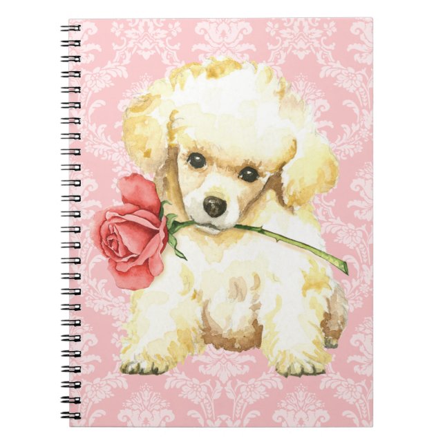 Cuaderno Valentine Rosa Toy Poodle (Frente)