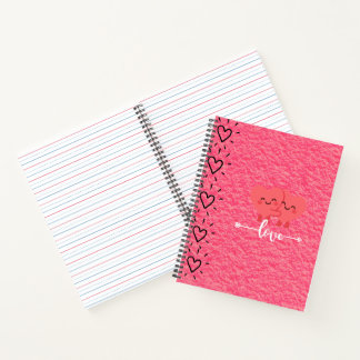 Cuaderno Valentine’s Day Love Notebook – Pink Hearts Design