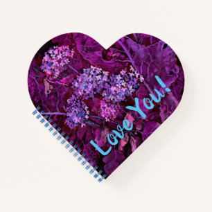 Cuaderno Valentine Te Ama Pink & Purple Hydrangea Floral