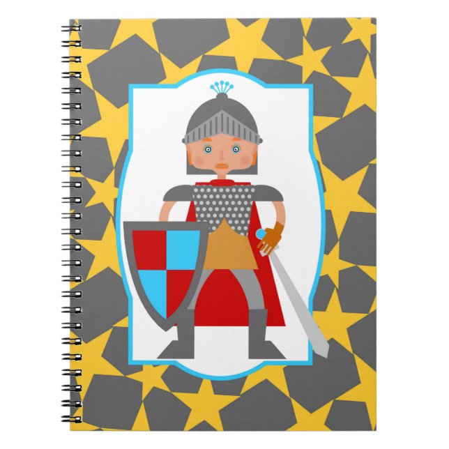 Cuaderno Valiente regalo de cumpleaños de Knight Boy (Frente)