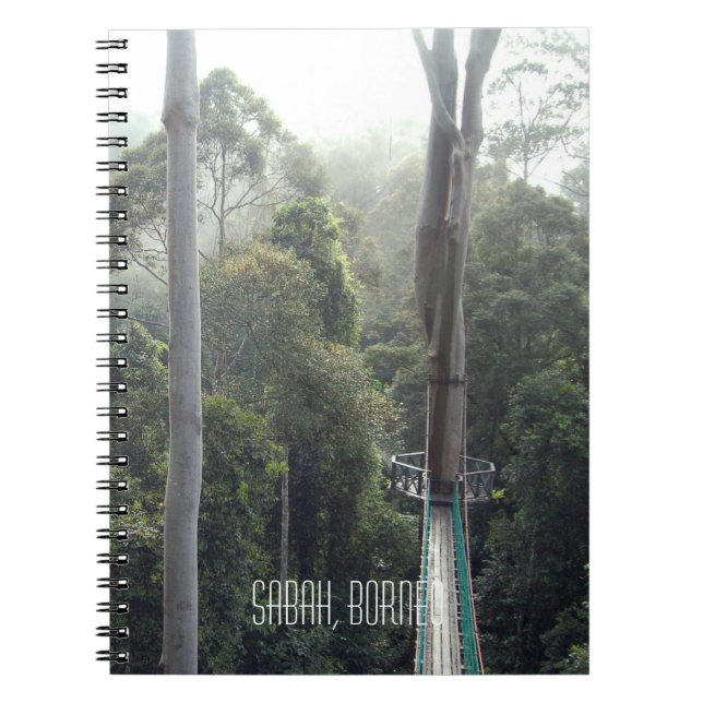Cuaderno Valle Sabah Borneo de Danum del toldo de la copa (Frente)