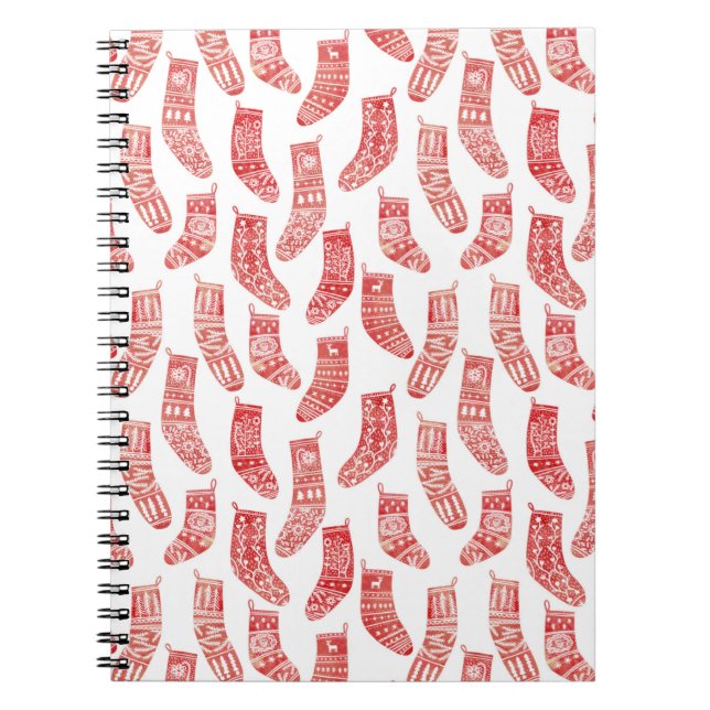 Cuaderno Valores nórdicos rojos y blancos (Frente)