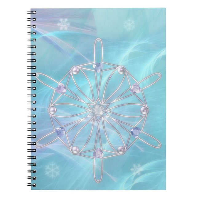 Cuaderno Vals del bloc de notas Snowflakes (Frente)