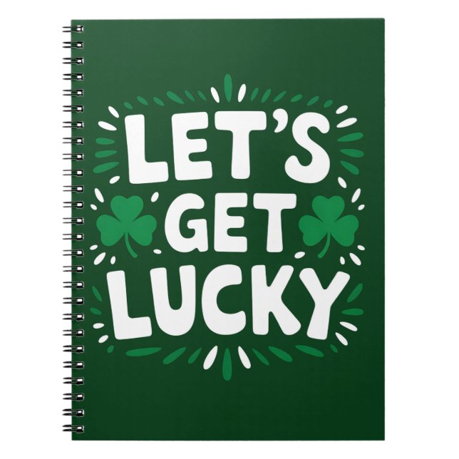 Cuaderno Vamos a tener suerte Trébol divertido Día de San P (Frente)