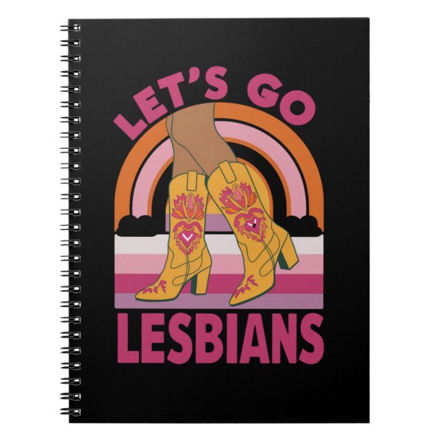 Cuaderno Vamos lesbianas Mes del Orgullo LGBTQ Vaquera (Frente)
