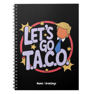 Cuaderno Vamos Taco Funny Design Cita Audaz Hombres y Mujer