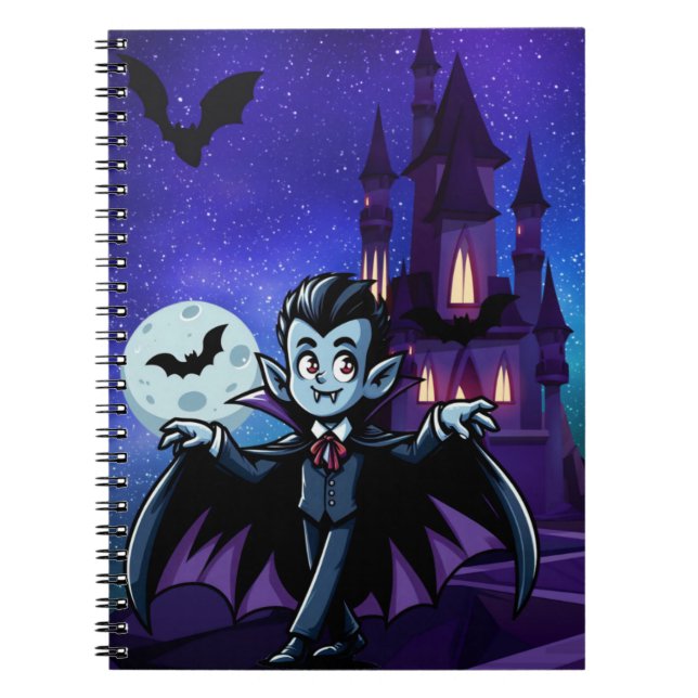 Cuaderno Vampión de Halloween, caprichoso (Frente)