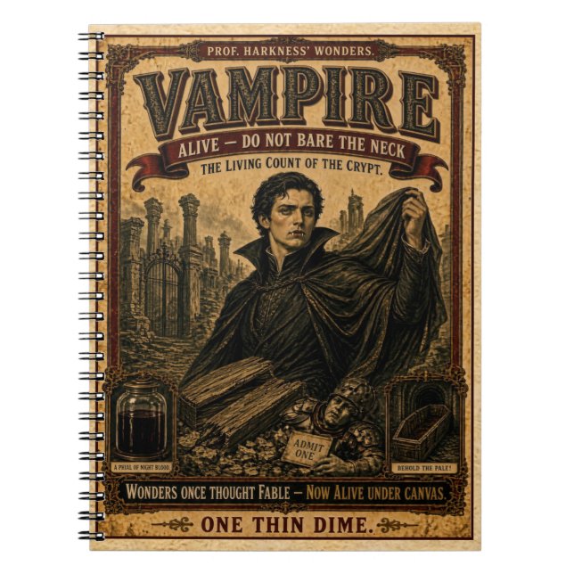 Cuaderno Vampiro, Monstruo de Circo Antiguo (Frente)