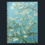 Cuaderno Van Gogh Almond Blossoms<br><div class="desc">Artista: Vincent Van Gogh Título: Flores de almendra alteradas de color por 2Sweet4wordsDiseños de van gogh,  van gogh,  flores de almendros,  verde azuladas,  flores,  floral,  primavera,  sofisticada decoración</div>