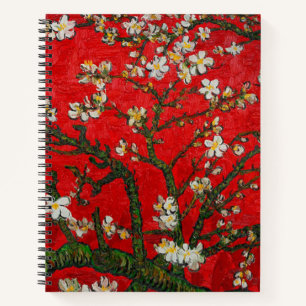 Cuaderno Van Gogh Almond Blossoms Red