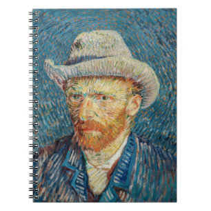 Cuaderno Van Gogh - Autorretrato con un sombrero gris de fi