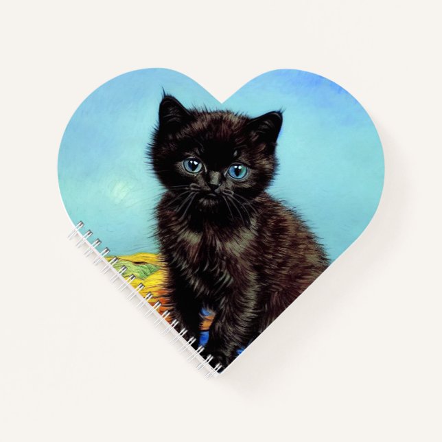 Cuaderno Van Gogh Black Kitten con yarn (Anverso)
