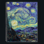 Cuaderno Van Gogh El Portátil De Noche Estelar<br><div class="desc">Arte funcional de nuestro artista favorito Van Gogh. 
Noche estrellada de Vincent Van Gogh,  junio de 1889</div>