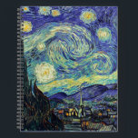 Cuaderno Van Gogh El Portátil De Noche Estelar<br><div class="desc">Arte funcional de nuestro artista favorito Van Gogh. 
Noche estrellada de Vincent Van Gogh,  junio de 1889</div>