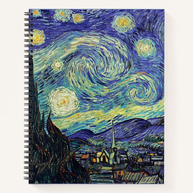Cuaderno Van Gogh El Portátil De Noche Estelar (Anverso)