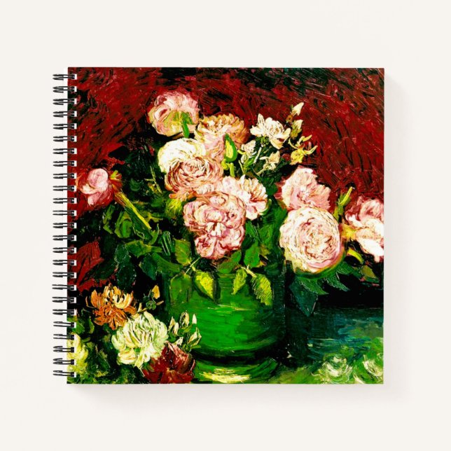 Cuaderno Van Gogh Peonies y Rosas (Anverso)