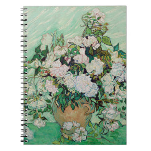 Cuaderno Van Gogh - Rosas, pintura famosa,